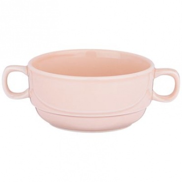 Чашка бульонная 380мл , розовая арт. Art48-874